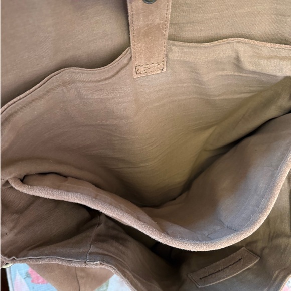 Free People Suede Messenger Bag Tan Retail $98 - Picture 4 of 7